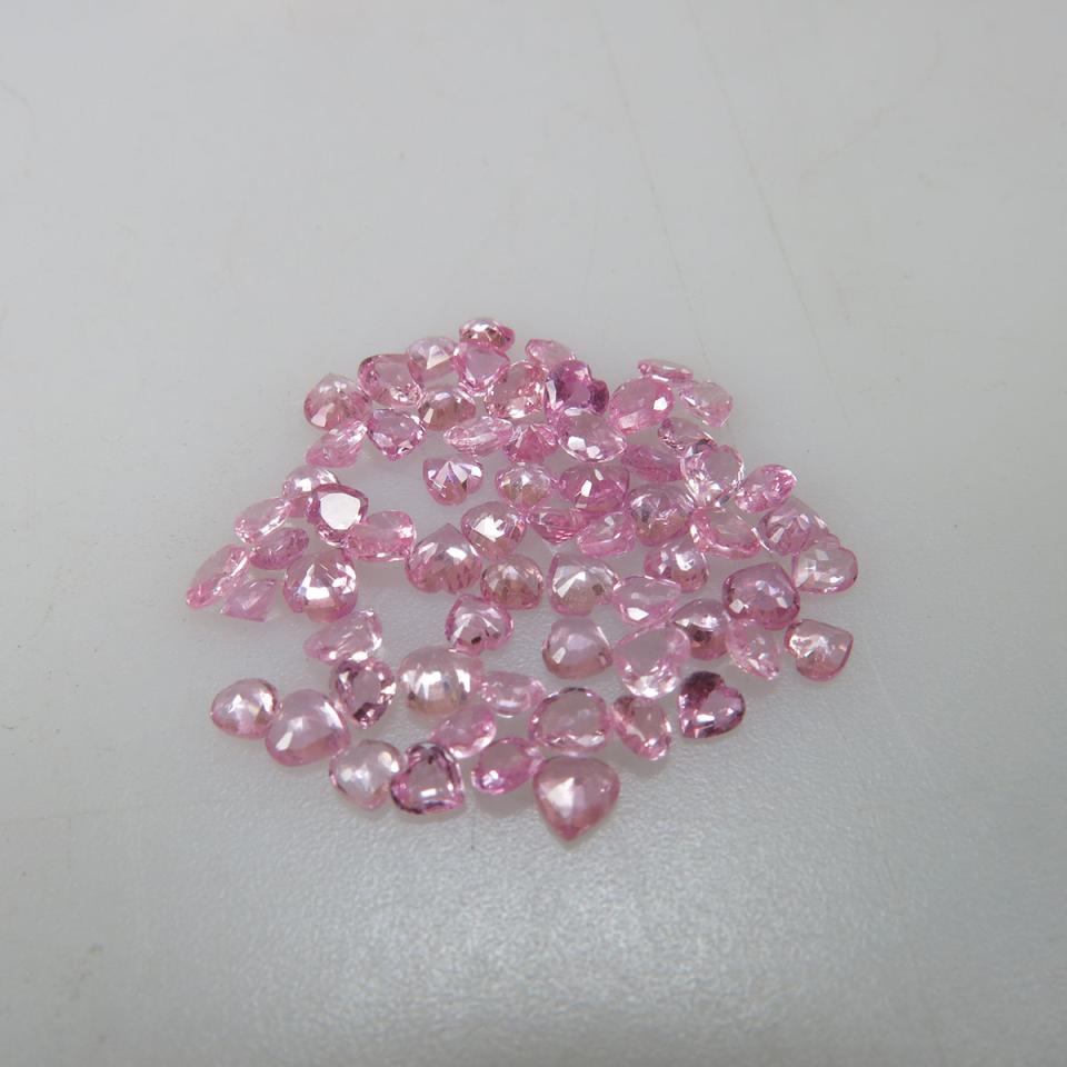 Parcel of Heart Shapes Pink Sapphires (10.00ct.t.w.)