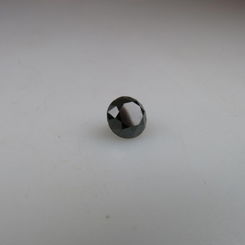 Round brilliant black diamond (3.65ct.)