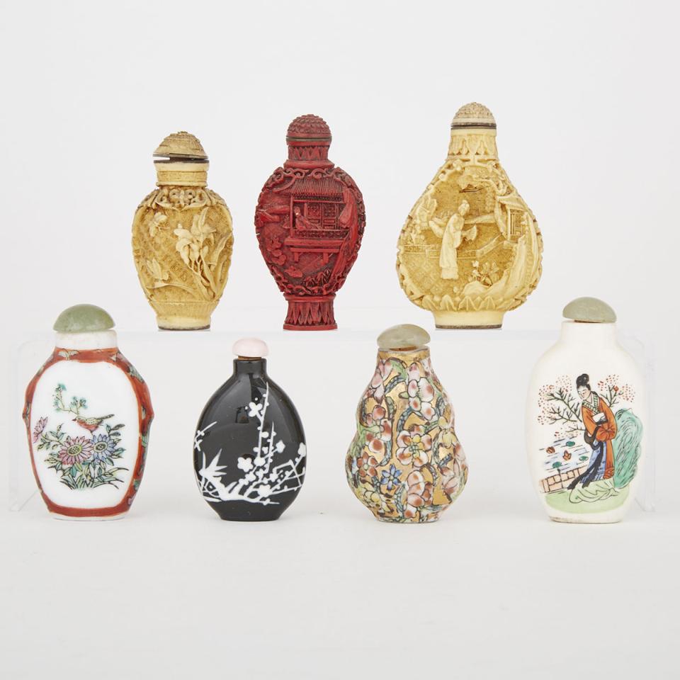 A Group of Seven Snuff Bottles