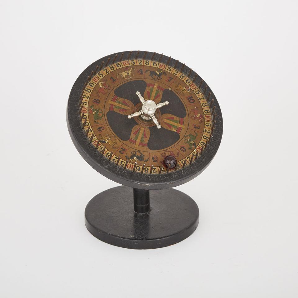 Horse Race Roulette Wheel, early 20th century