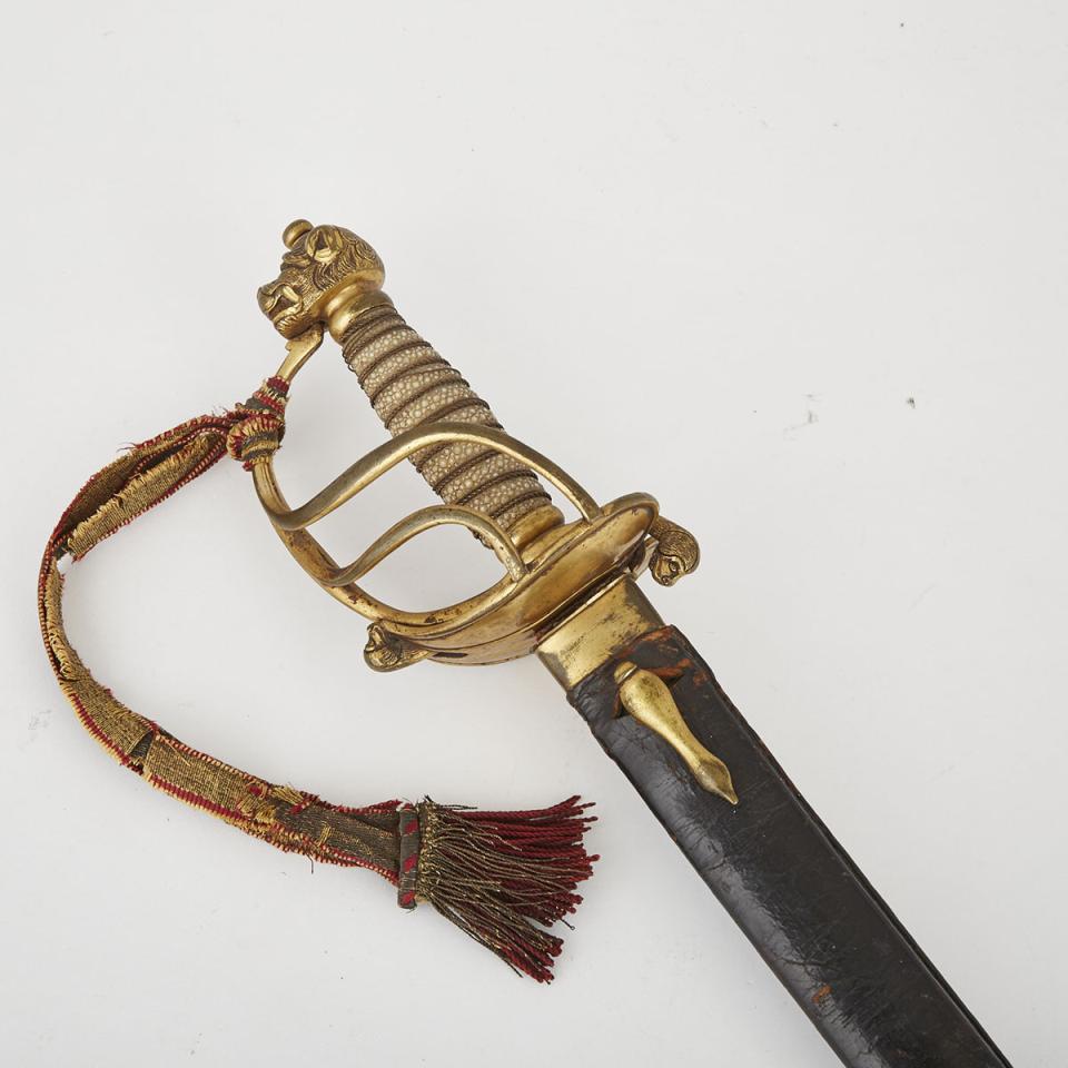 Anglo-Indian Colonial Left Handed Officer’s Sword, early-mid 19th century