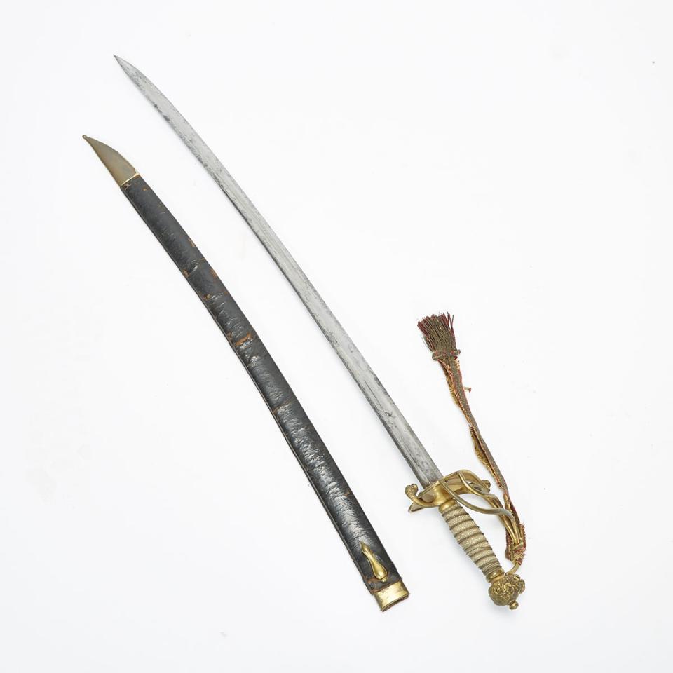Anglo-Indian Colonial Left Handed Officer’s Sword, early-mid 19th century