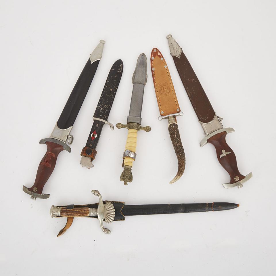 Six German Daggers, mid 20th century