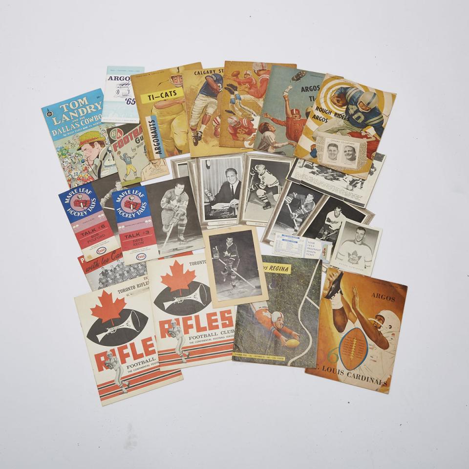 Collection of Sports Related Ephemera, early 1960’s