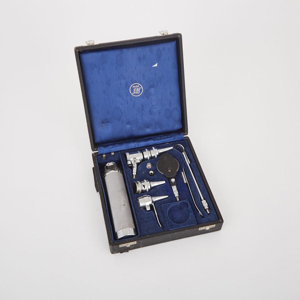 Model “Eff” Ear, Nose and Throat Examination Set, mid 20th century