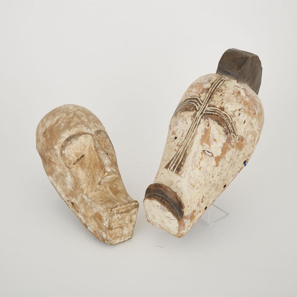 Two Fang Masks, Gabon, West Africa