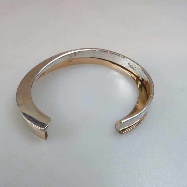 Peter James Sterling Silver And Gold-Filled Open Cuff Bangle