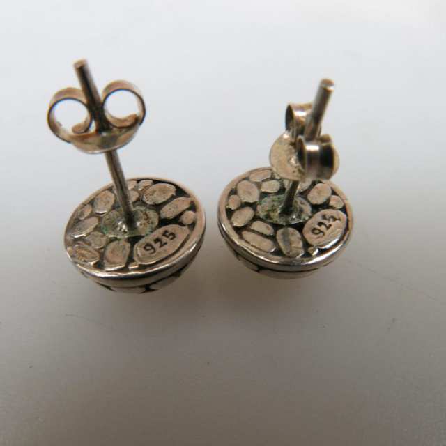Pair Of John Hardy American Sterling Silver Stud Earrings