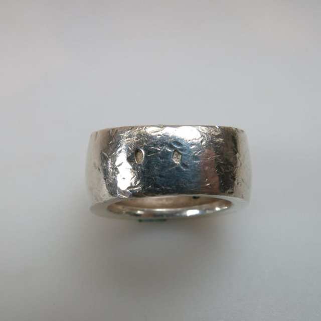 Hermés Sterling Silver And 18k Yellow Gold Ring
