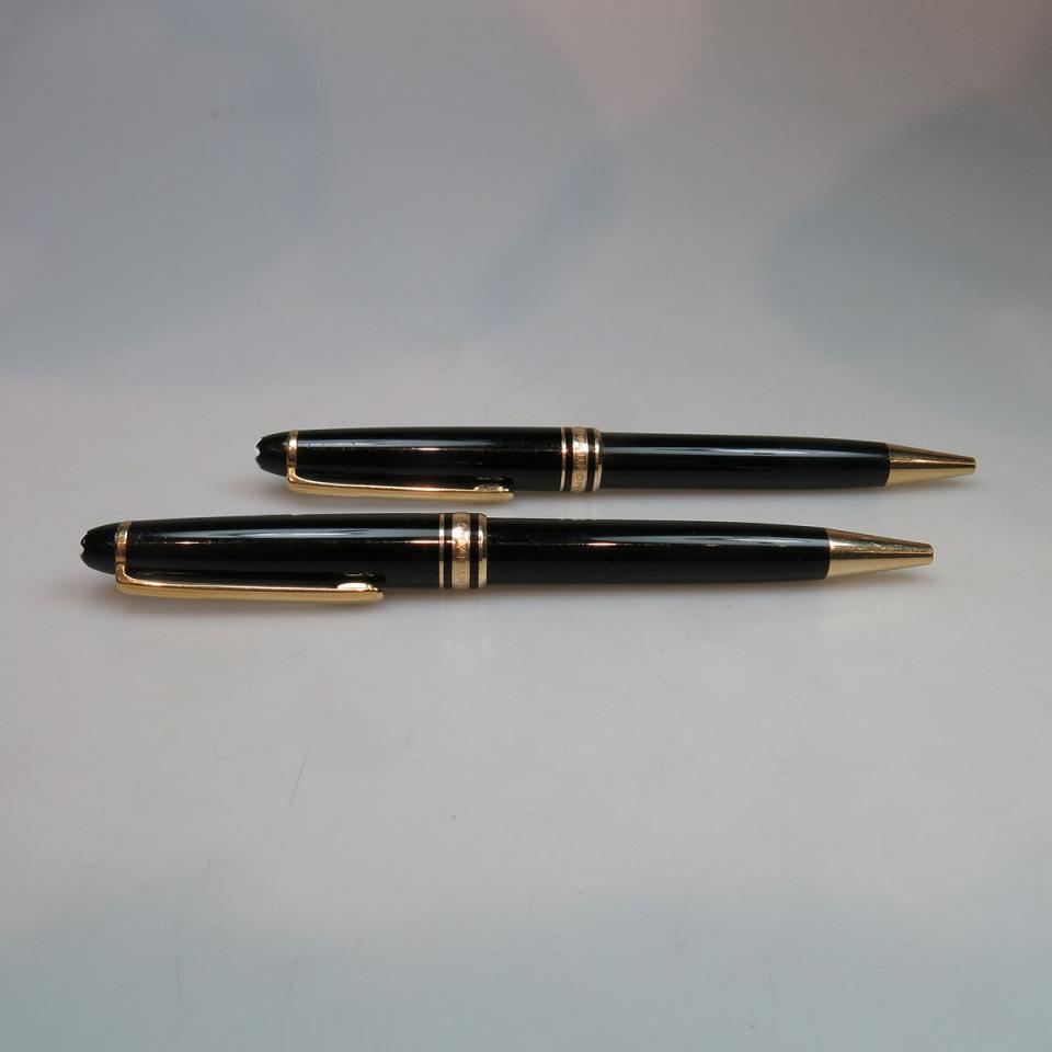 A Pair Of Montblanc Meisterstuck Ball Point Pens