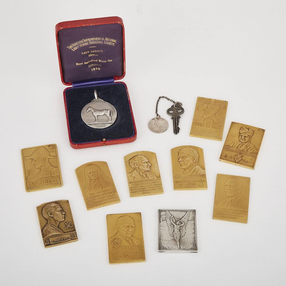 Group of Silver and Gilt Bronze Medals to Sir John and Lady Eaton, 1915 - 1948