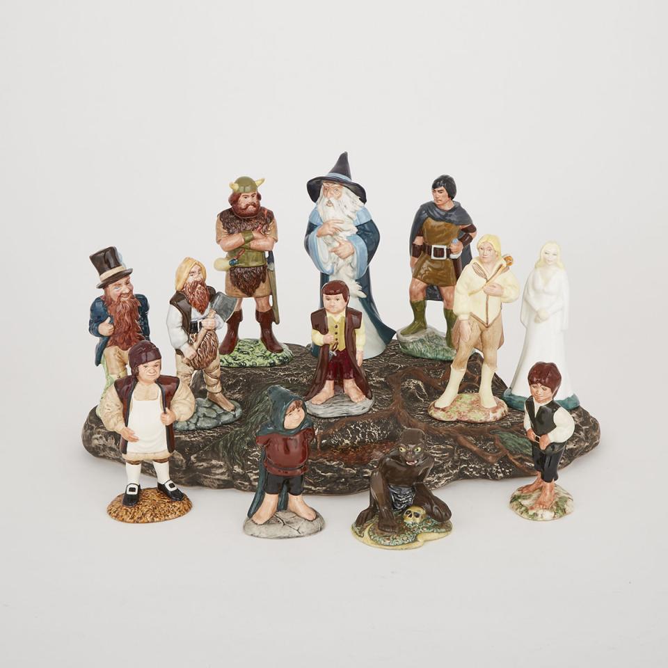 Set of Twelve Royal Doulton Lord of the Rings Middle Earth Figures, c.1979-81 