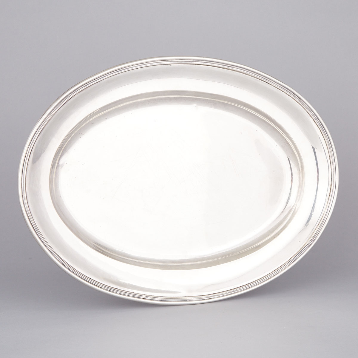 Canadian Silver Oval Platter, Henry Birks & Sons, Montreal, Que., 1943