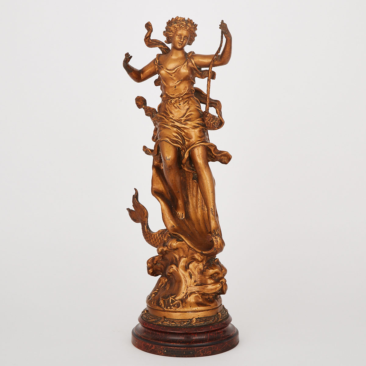 French GiIt Metal Figure ‘La Fée des eaux’, after the work by Rancoulet, 19th century