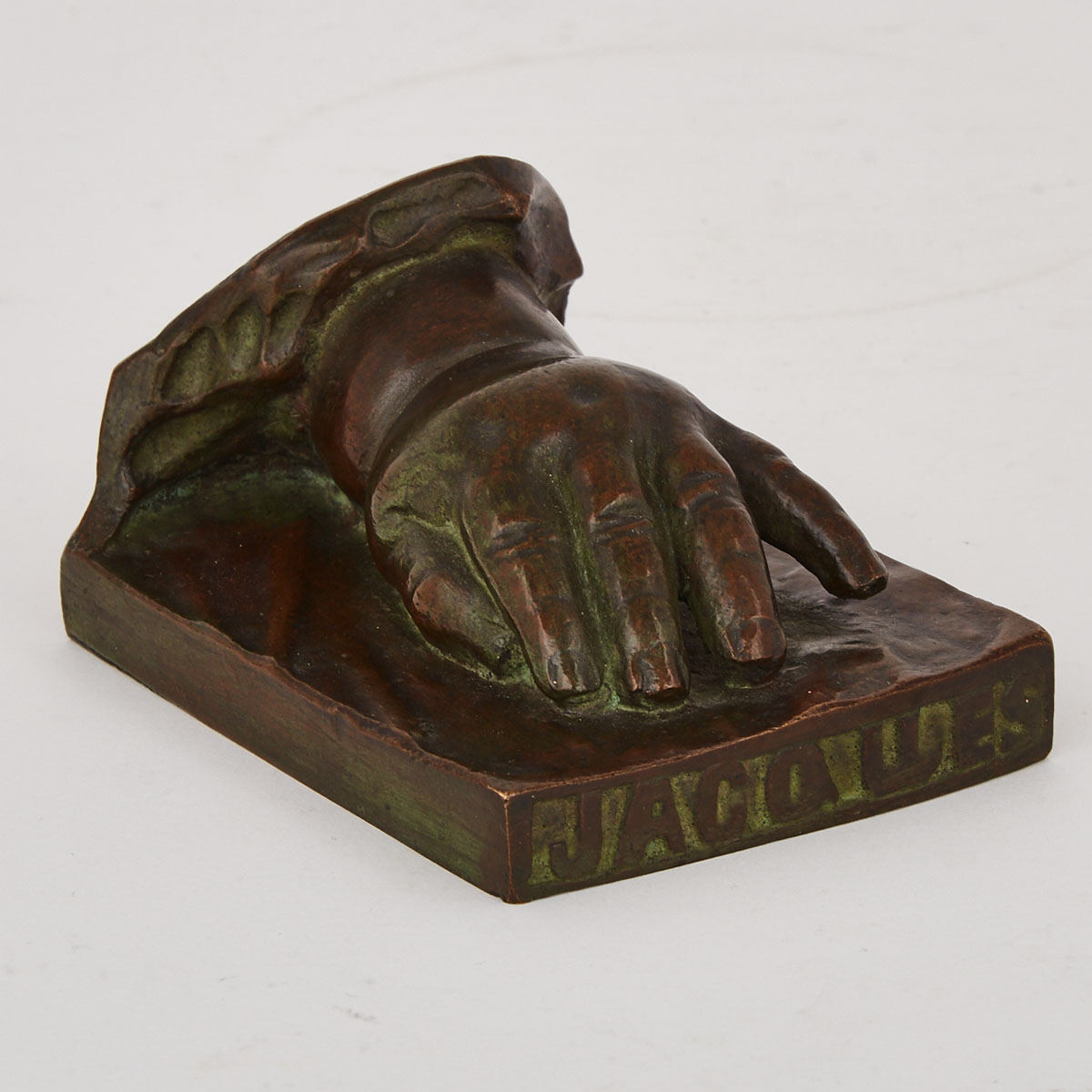 Patinated Bronze Life Cast Model of a Child’s Hand, c.1900