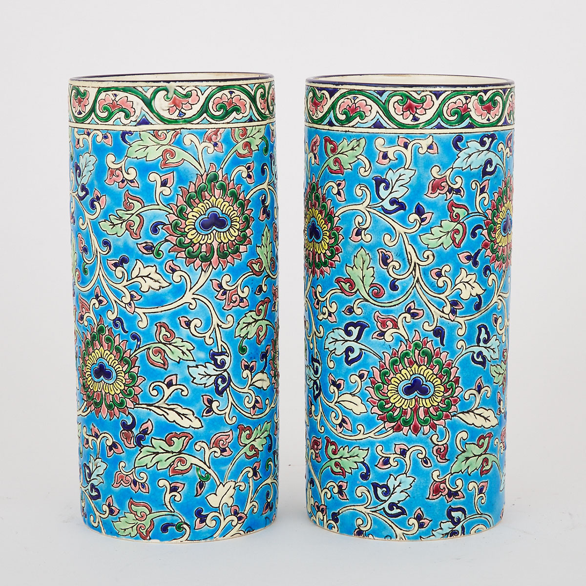 Pair of Longwy Vases, 1920s