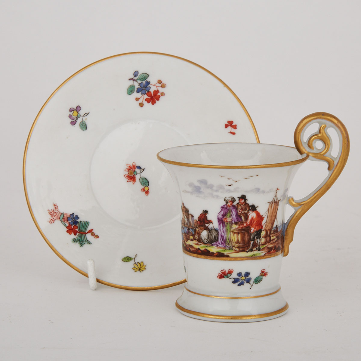 Teichert ‘Meissen’ Cup and Saucer, early 20th century