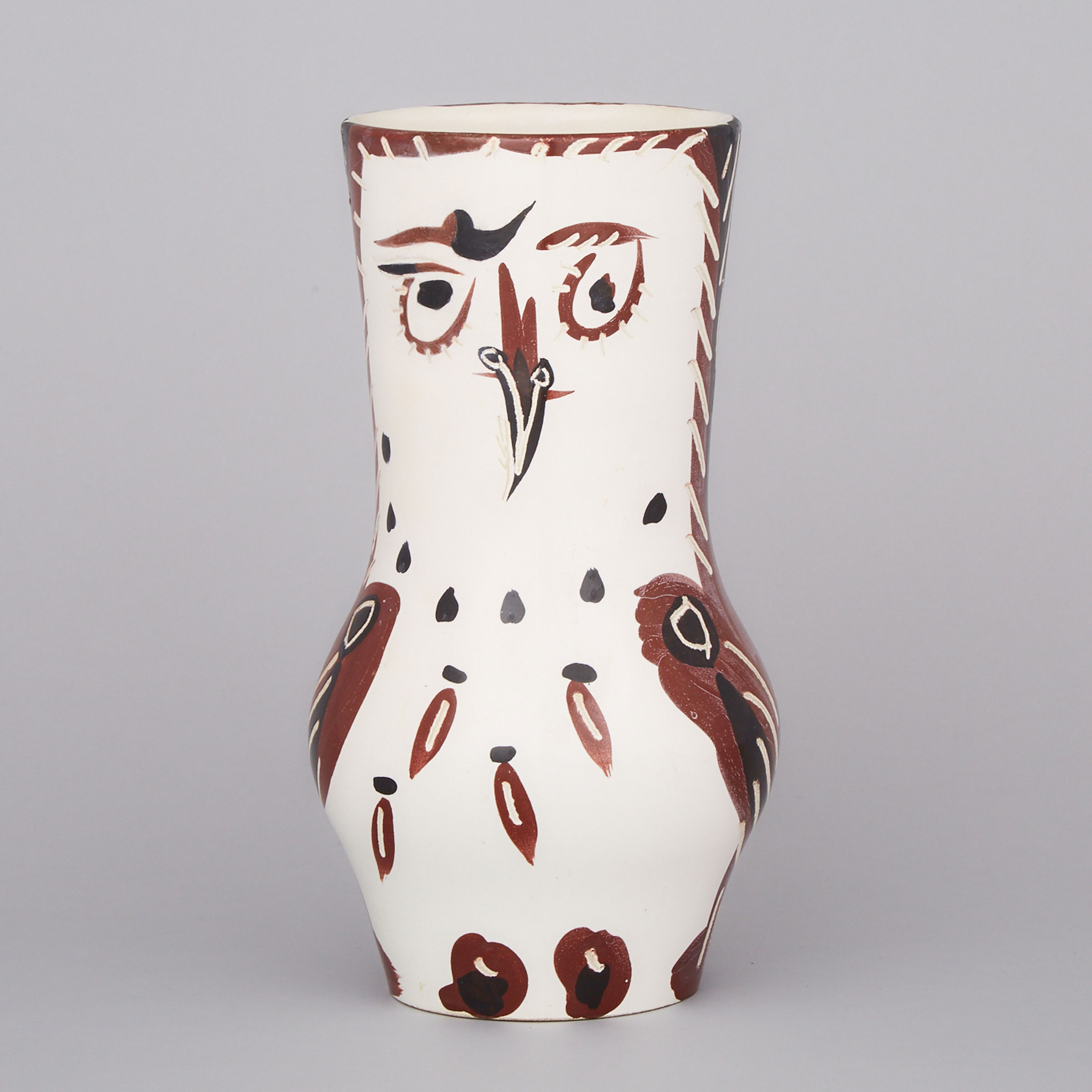 ‘Chouette Marron/Noir’, Pablo Picasso (1881-1973), Ceramic Vase, 58/100, c.1952