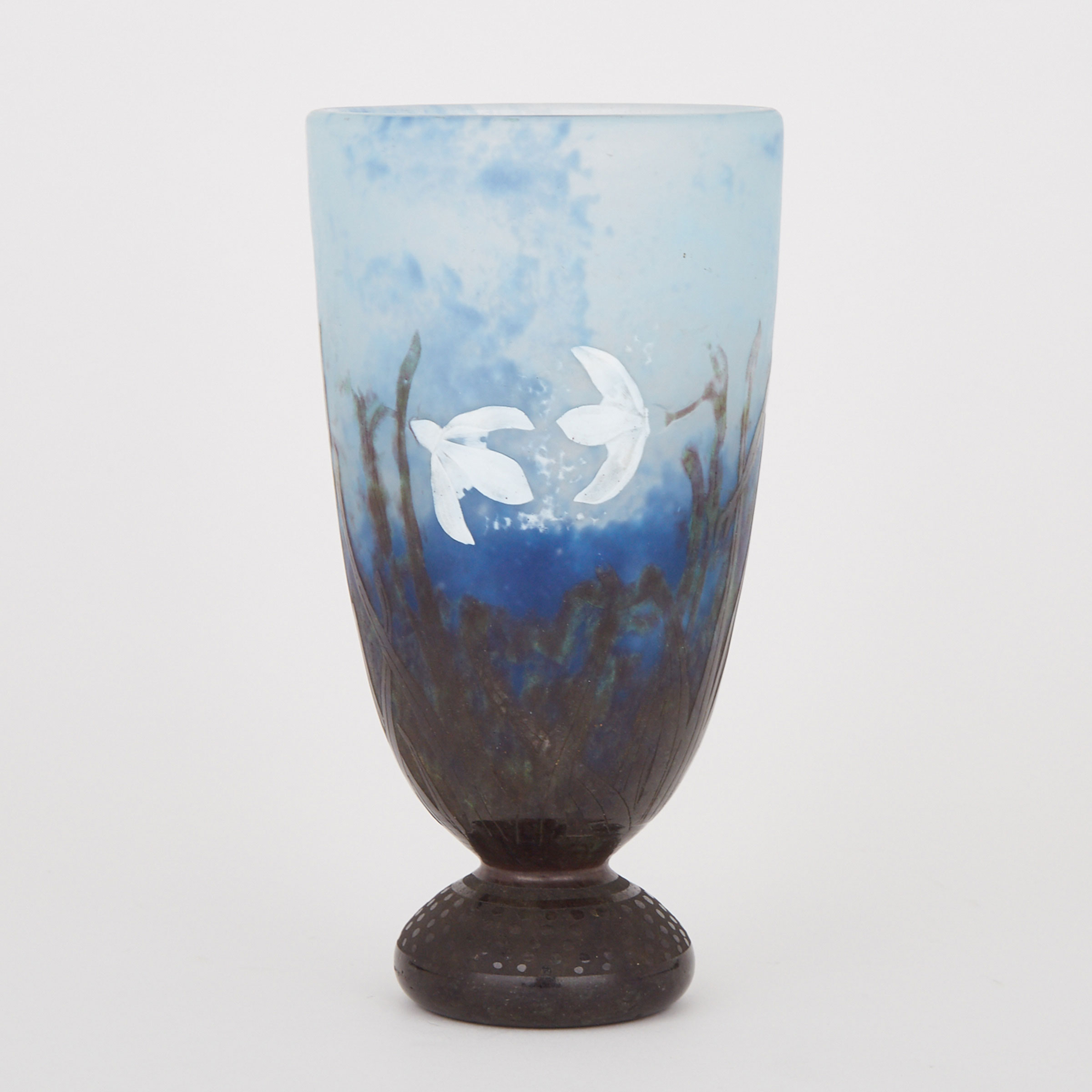 Daum Cameo Glass ‘Snowdrop’ Vase, c.1900