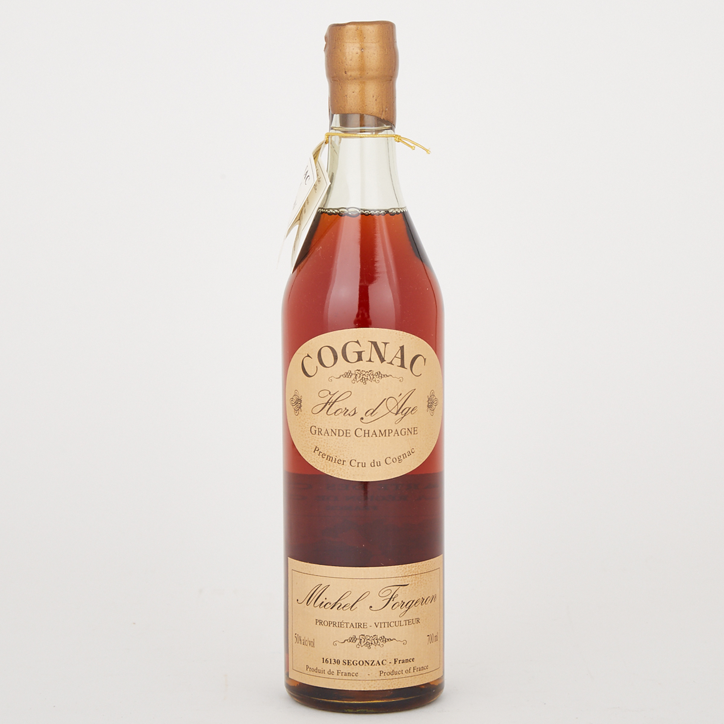 HORS D'AGE GRAND CHAMPAGNE COGNAC 40 YRS. (ONE 700 ML)