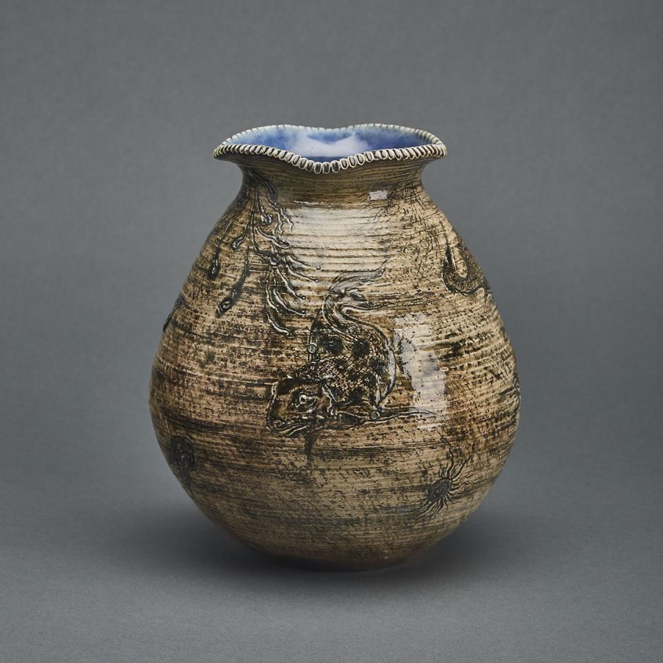Martin Brothers Stoneware Vase, 1894
