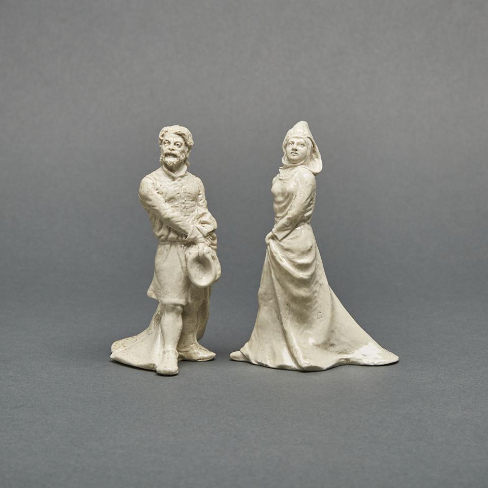 Pair of Martin Brothers Stoneware Figures, 1903