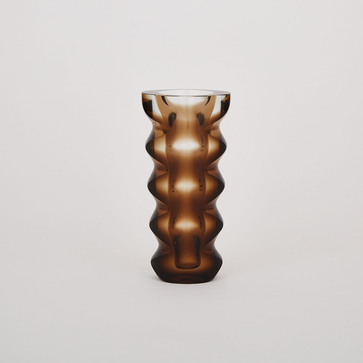 Czechoslovakian Topaz Glass Vase, Oldrich Lipsky, c.1970