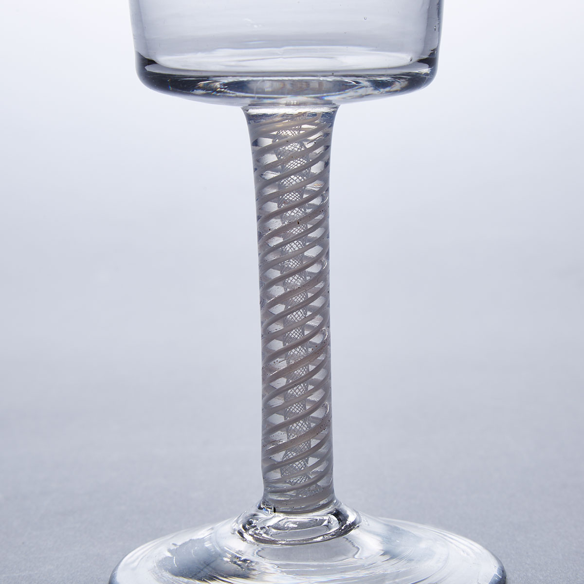 English Opaque Twist Stemmed Glass Goblet, c.1760-70