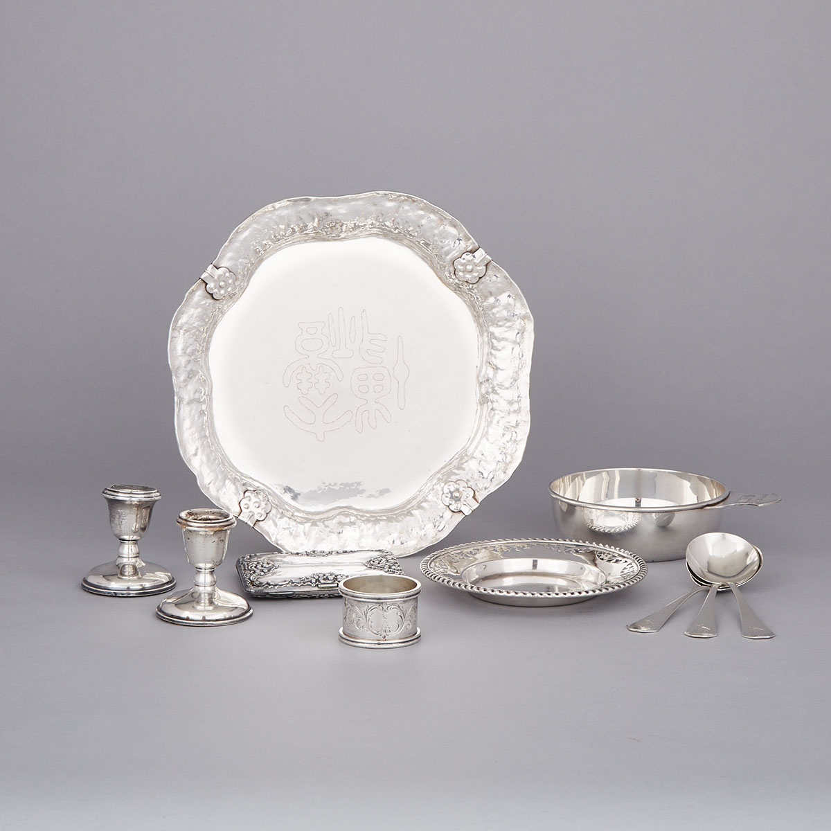 Group of North American, English and Asian Silver, 20th century