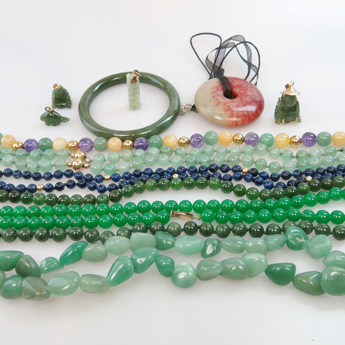 Quantity Of Jade And Hardstone Jewellery