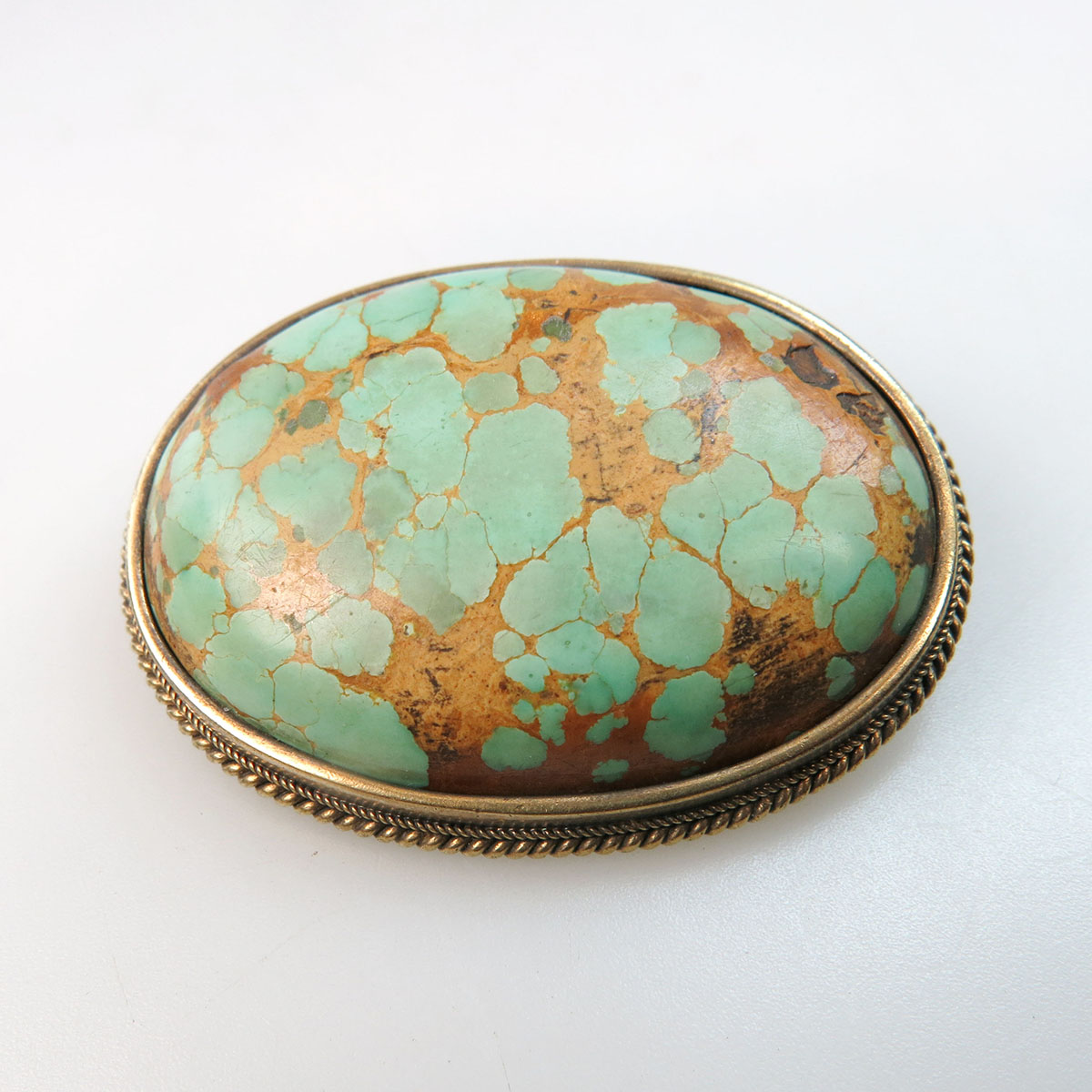 Large Oval Turquoise And Matrix Panel