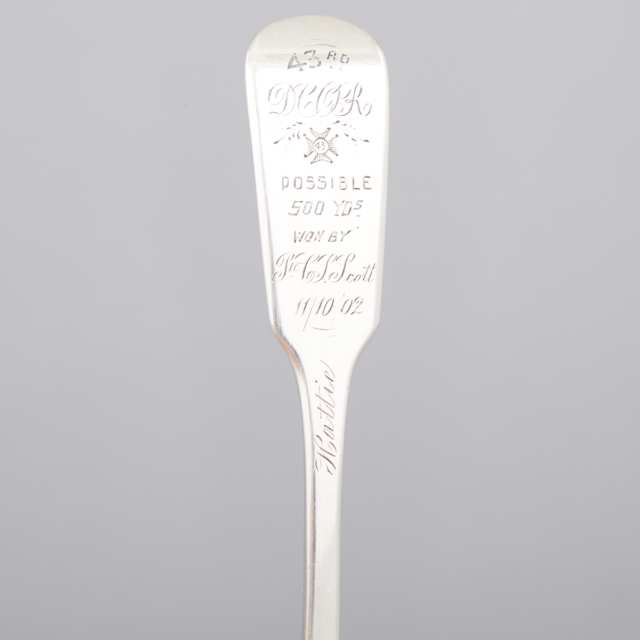 Canadian Silver Duke of Cornwall’s Own Rifles 43rd Regiment Marksmanship Trophy Spoon, 1902