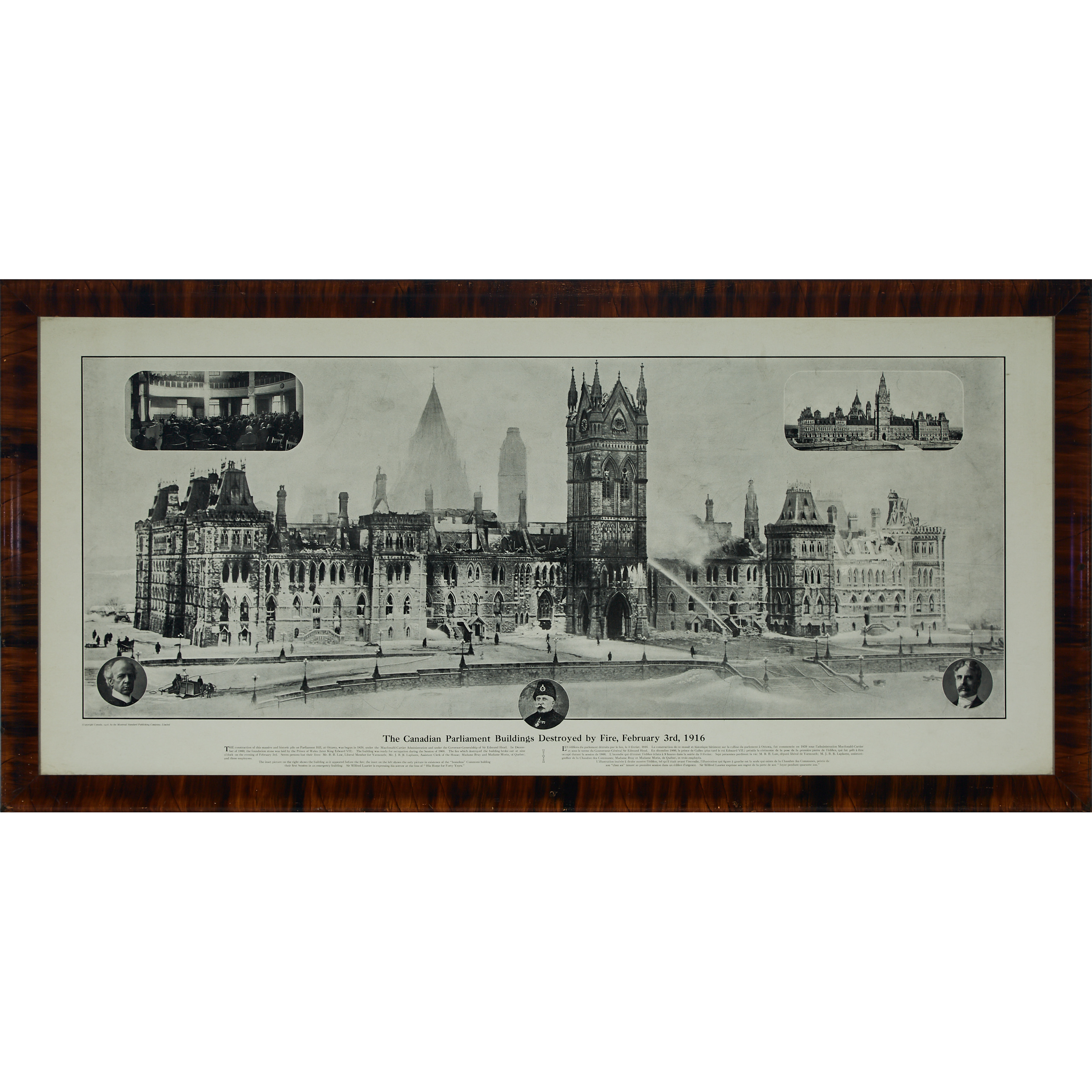 The Canadian Parliament Buildings Destroyed by Fire, February 3rd, 1916