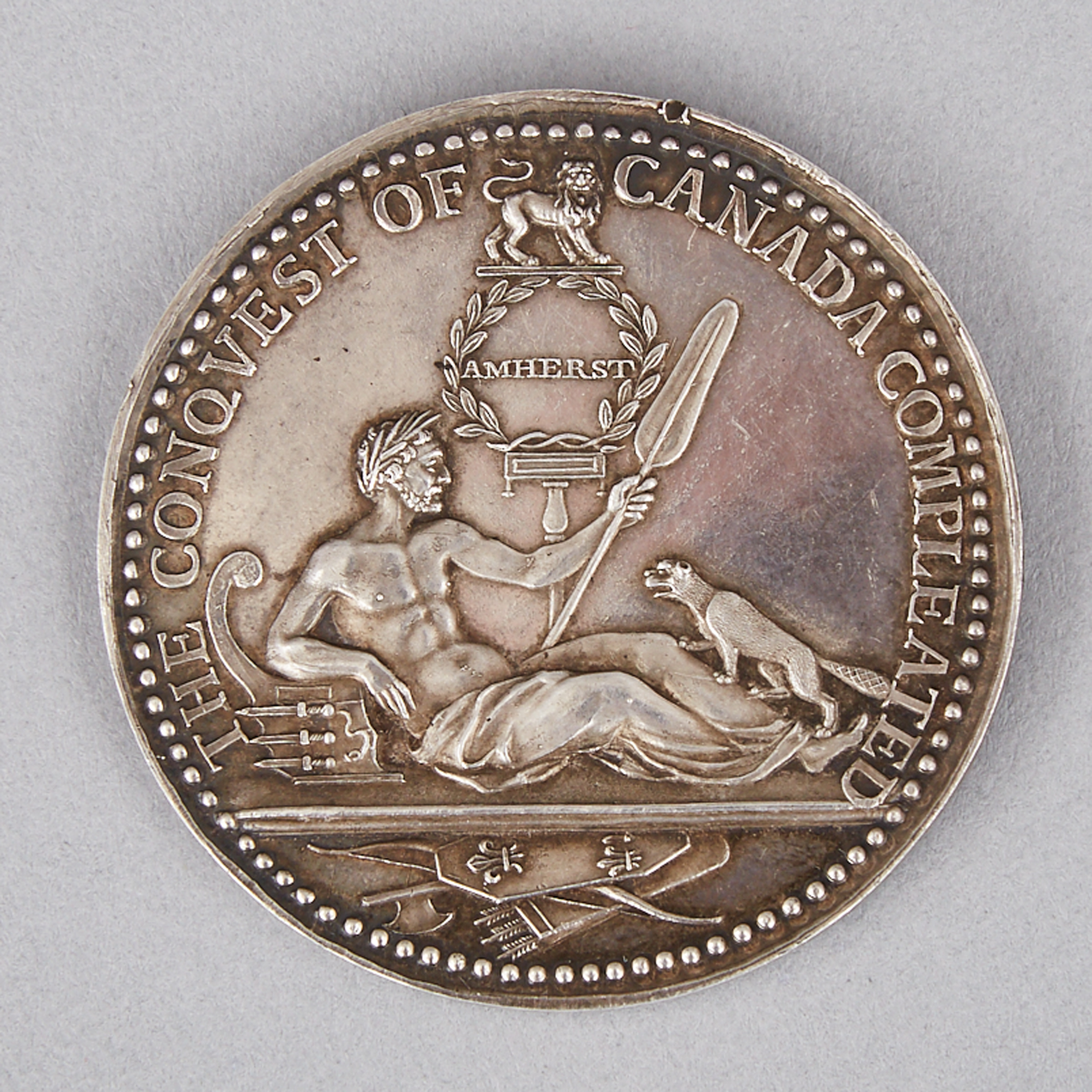William Pitt, French and Indian War, Montreal Taken, Conquest of Canada Complete, Silver Medal, 1760