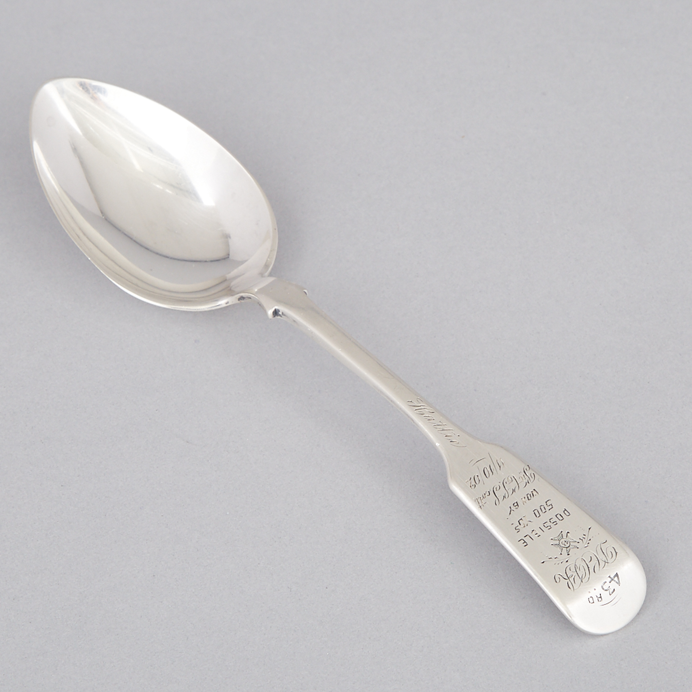 Canadian Silver Duke of Cornwall’s Own Rifles 43rd Regiment Marksmanship Trophy Spoon, 1902