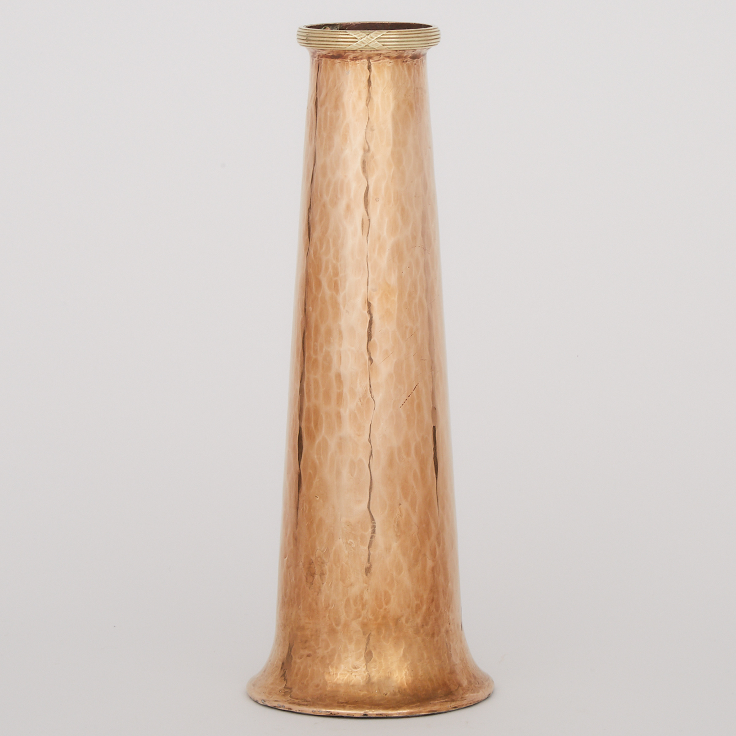 Paul Beau (Canadian, 1871-1941) Brass Vase, Montreal, early 20th century