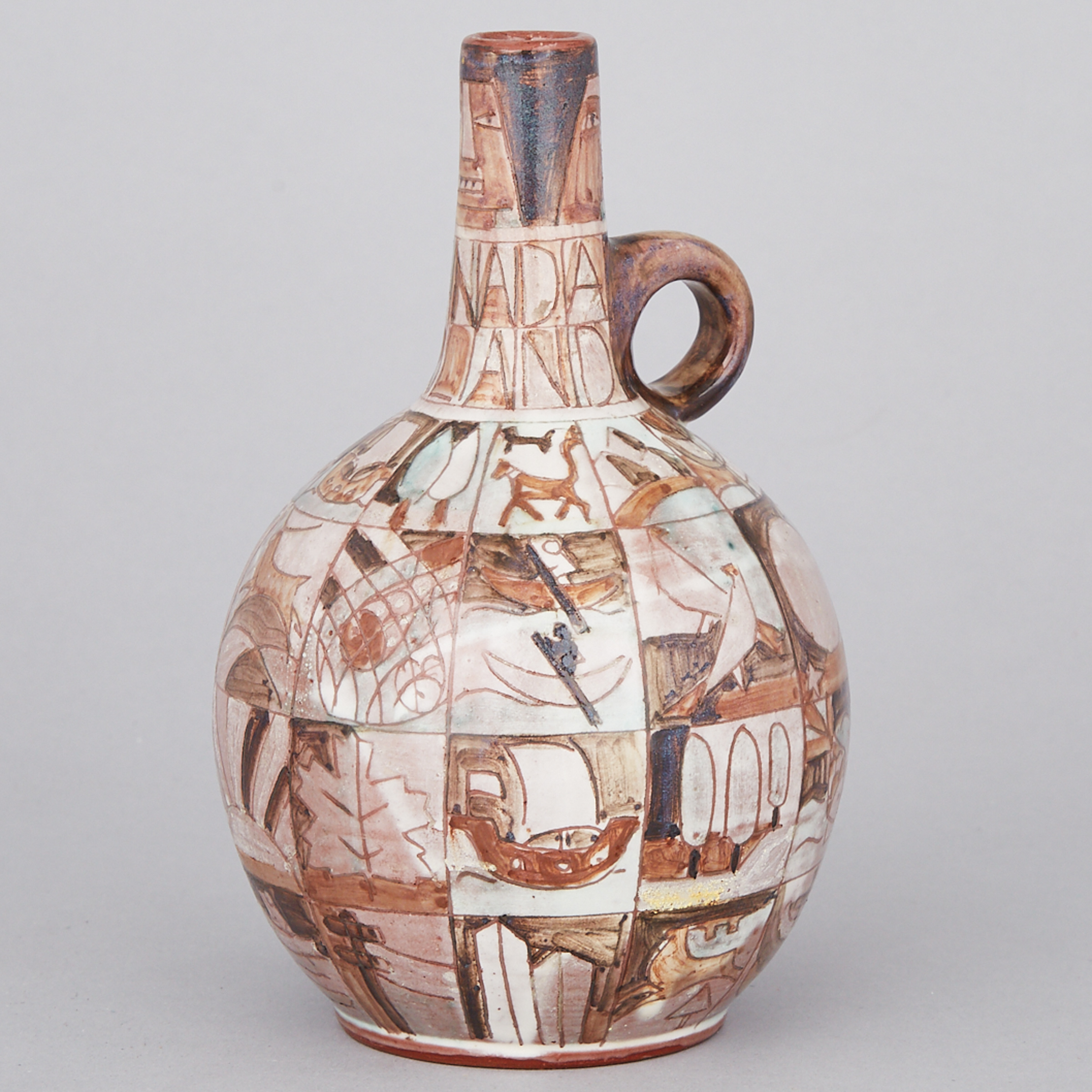 Brooklin Pottery ‘O Canada’ Jug, Theo and Susan Harlander, c.1967