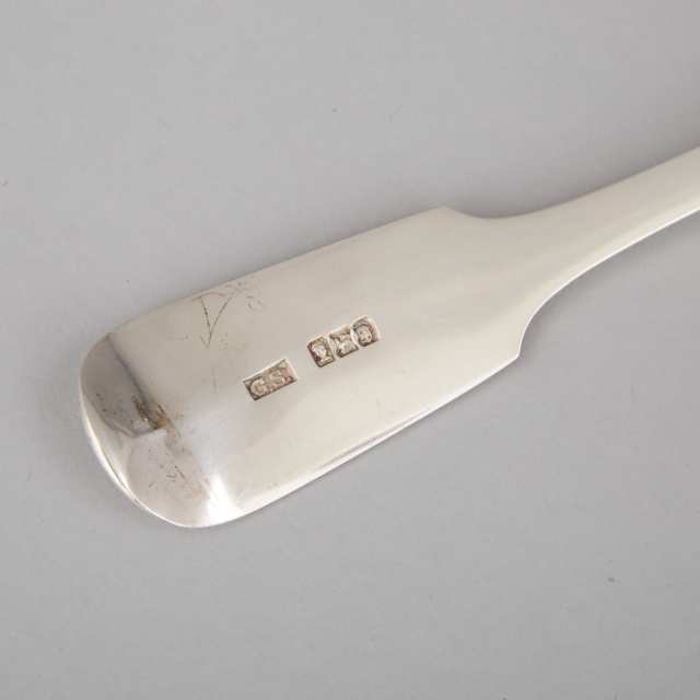 Canadian Silver Fiddle Pattern Fish Slice, George Savage, Montreal, Que., mid-19th century