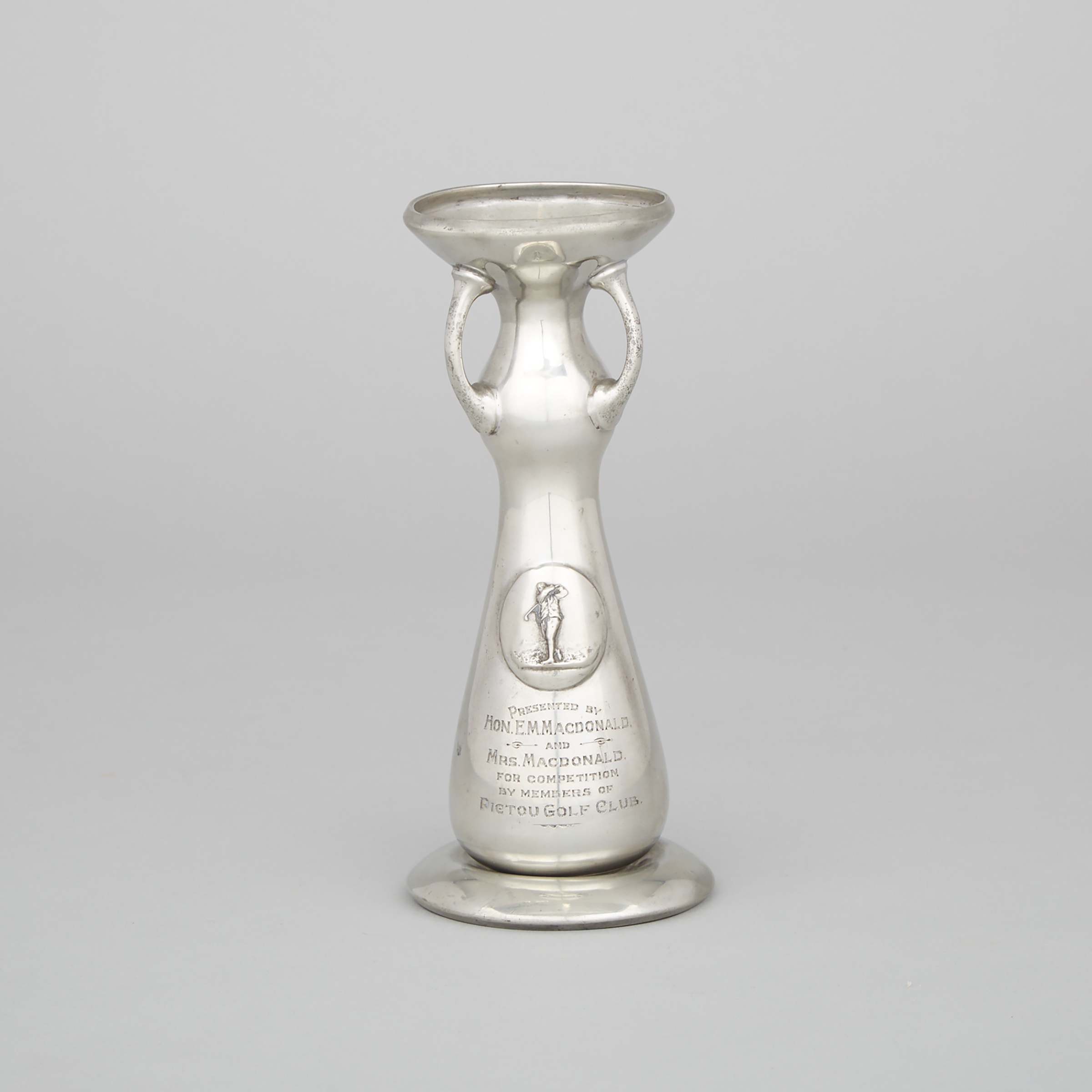 Pictou, Nova Scotia, Golf Club Presentation Tudric Pewter Vase by Liberty, London, early 20th century