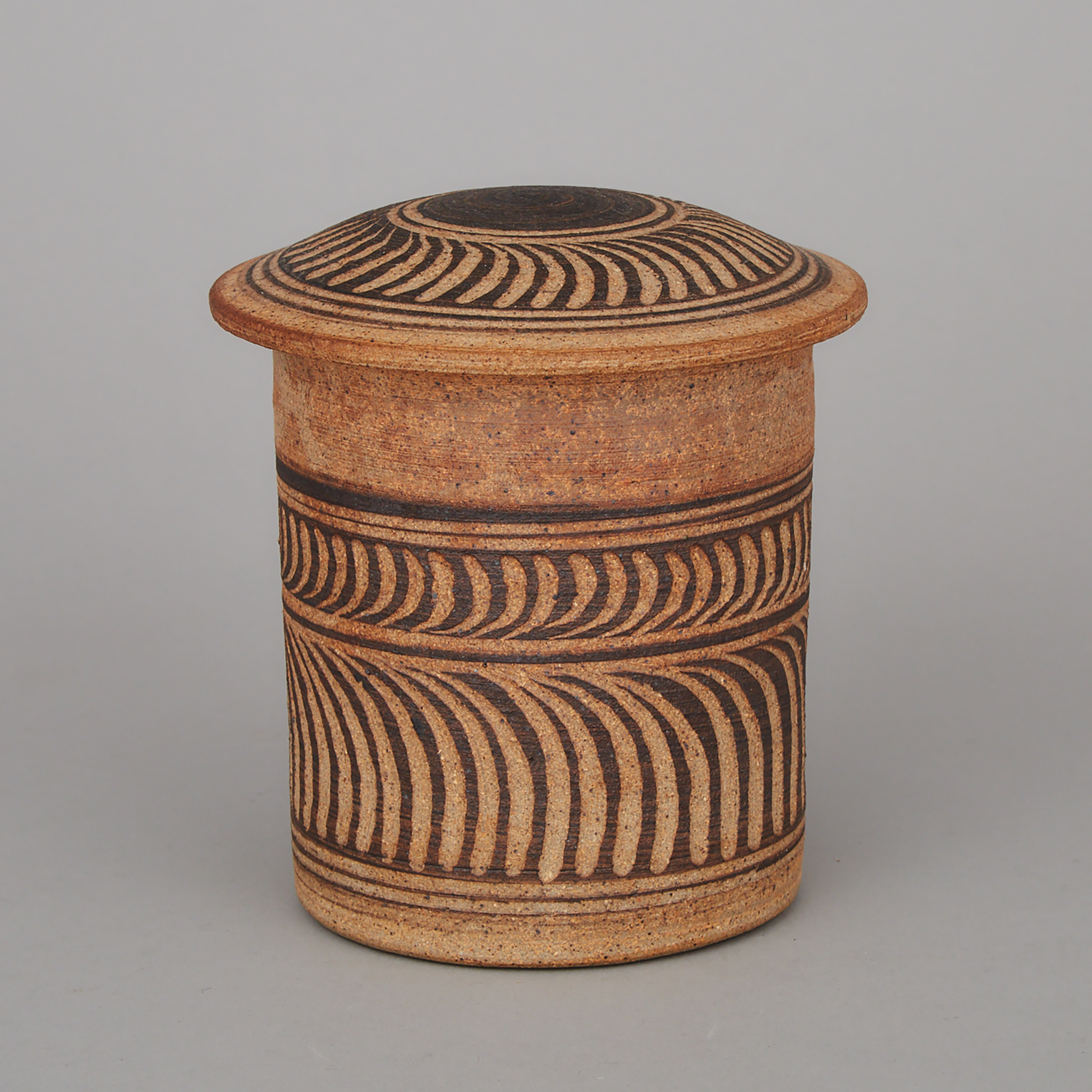 Bodil Pearson Stoneware Covered Jar, c.1970