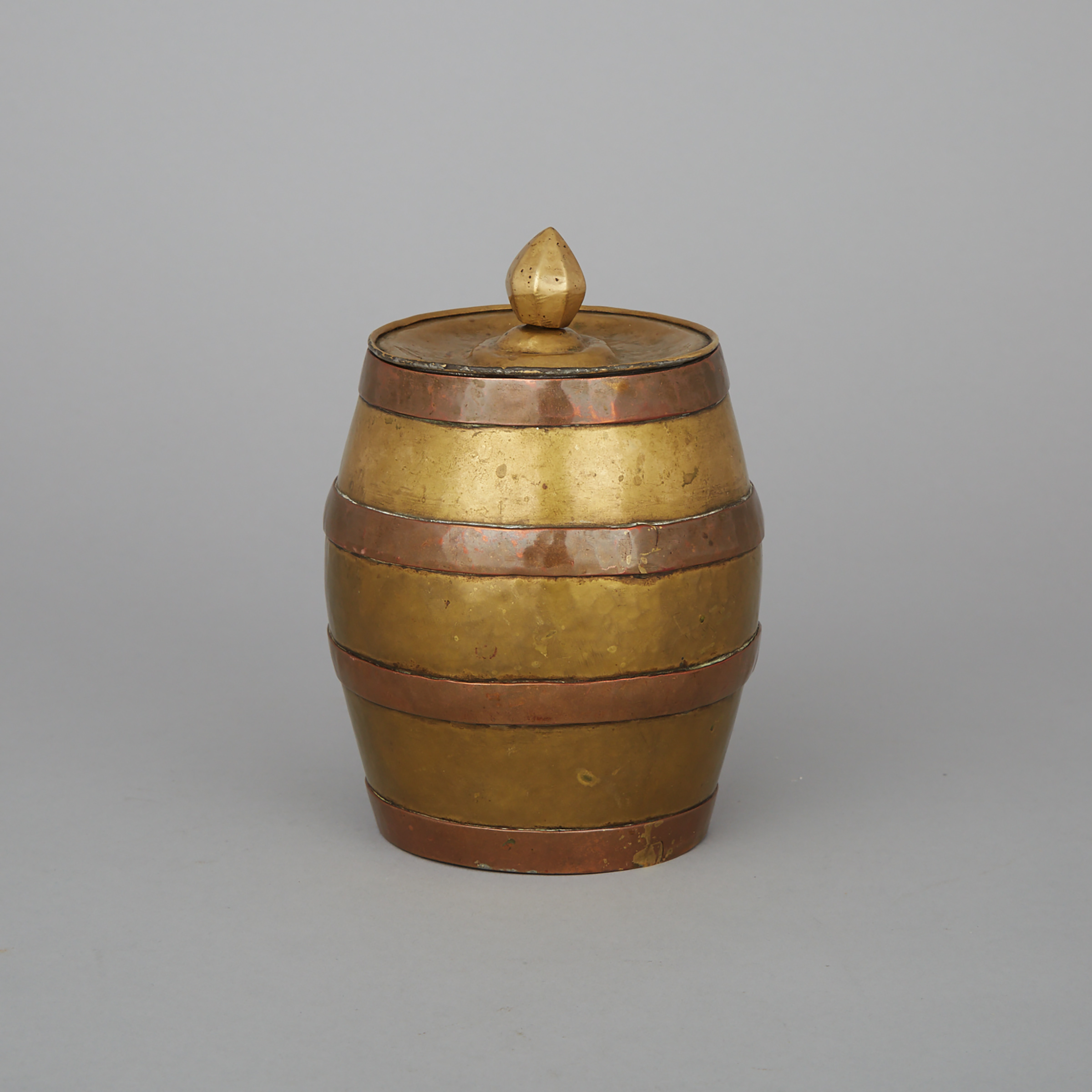 Paul Beau (Canadian, 1871-1941) Brass Tobacco Jar, Montreal, early 20th century
