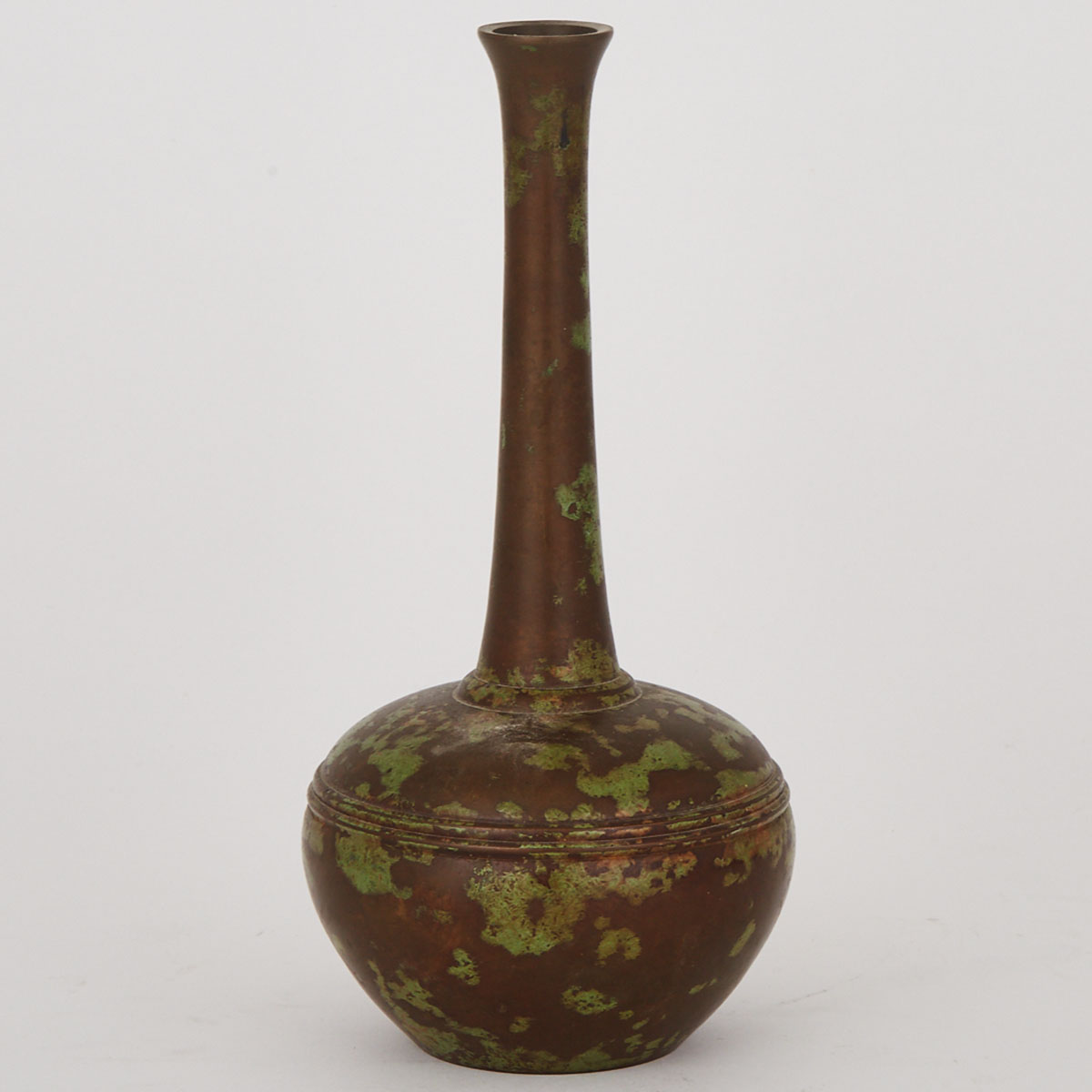 Japanese Bronze Bud Vase, mid 20th century