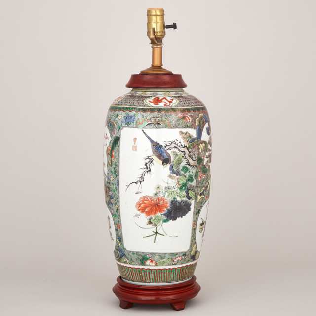 A Famille Rose Vase, 19th Century or Earlier