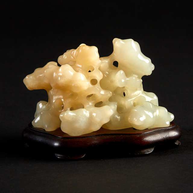 A Reticulated White Jade Carving