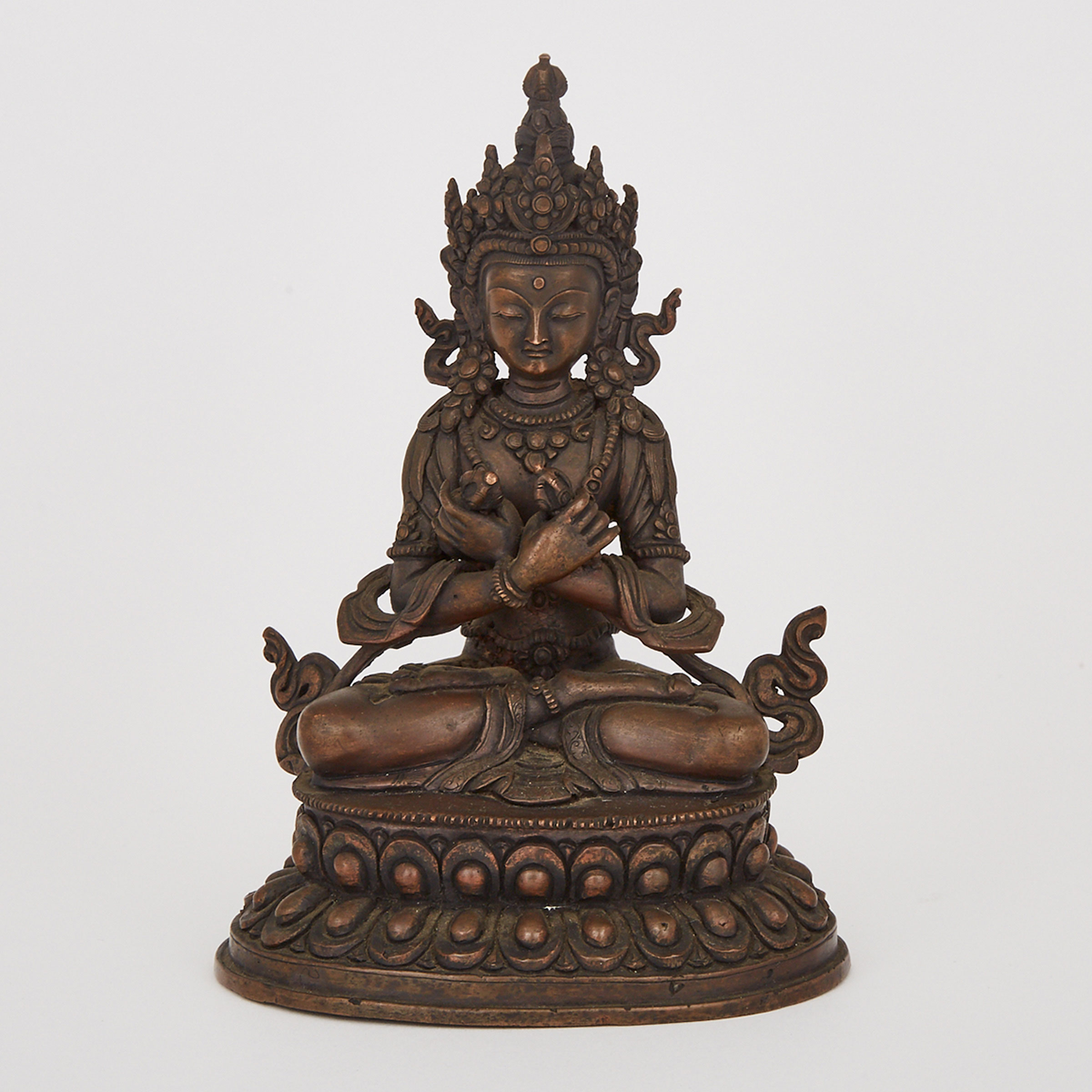A Bronze Seated Buddha, Tibet, 19th Century or Earlier