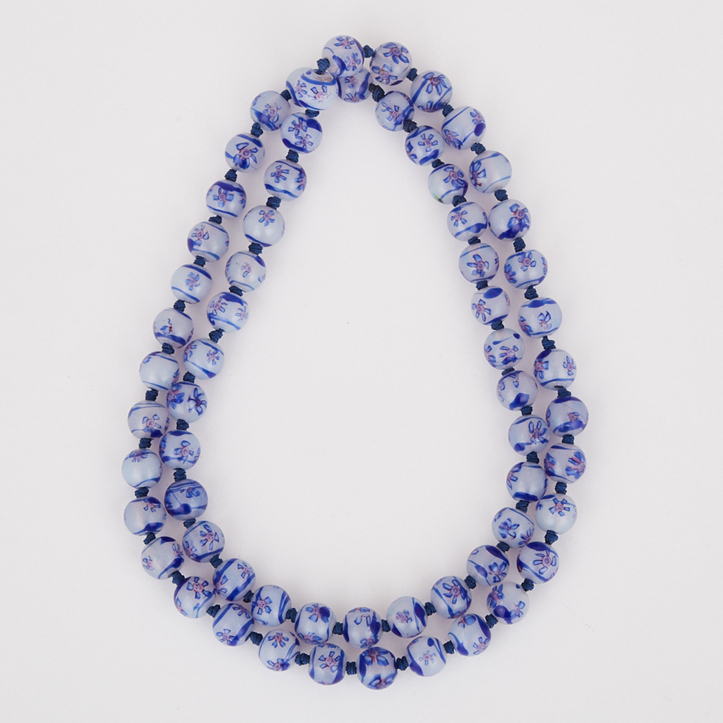 A Fragmentary Peking Glass Court Necklace, 19th Century