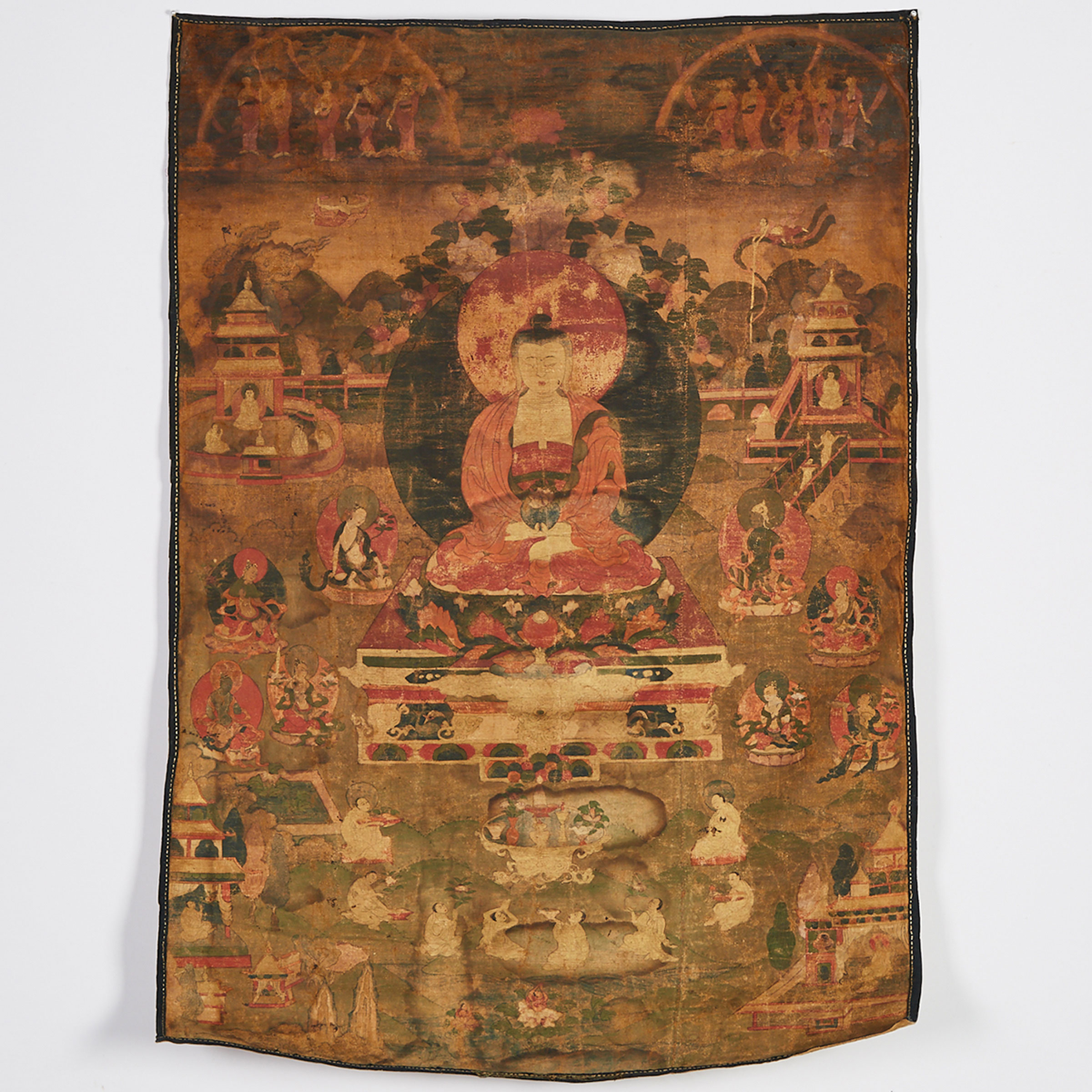 A Thangka of Shakyamuni, Sino-Tibetan, 17th Century