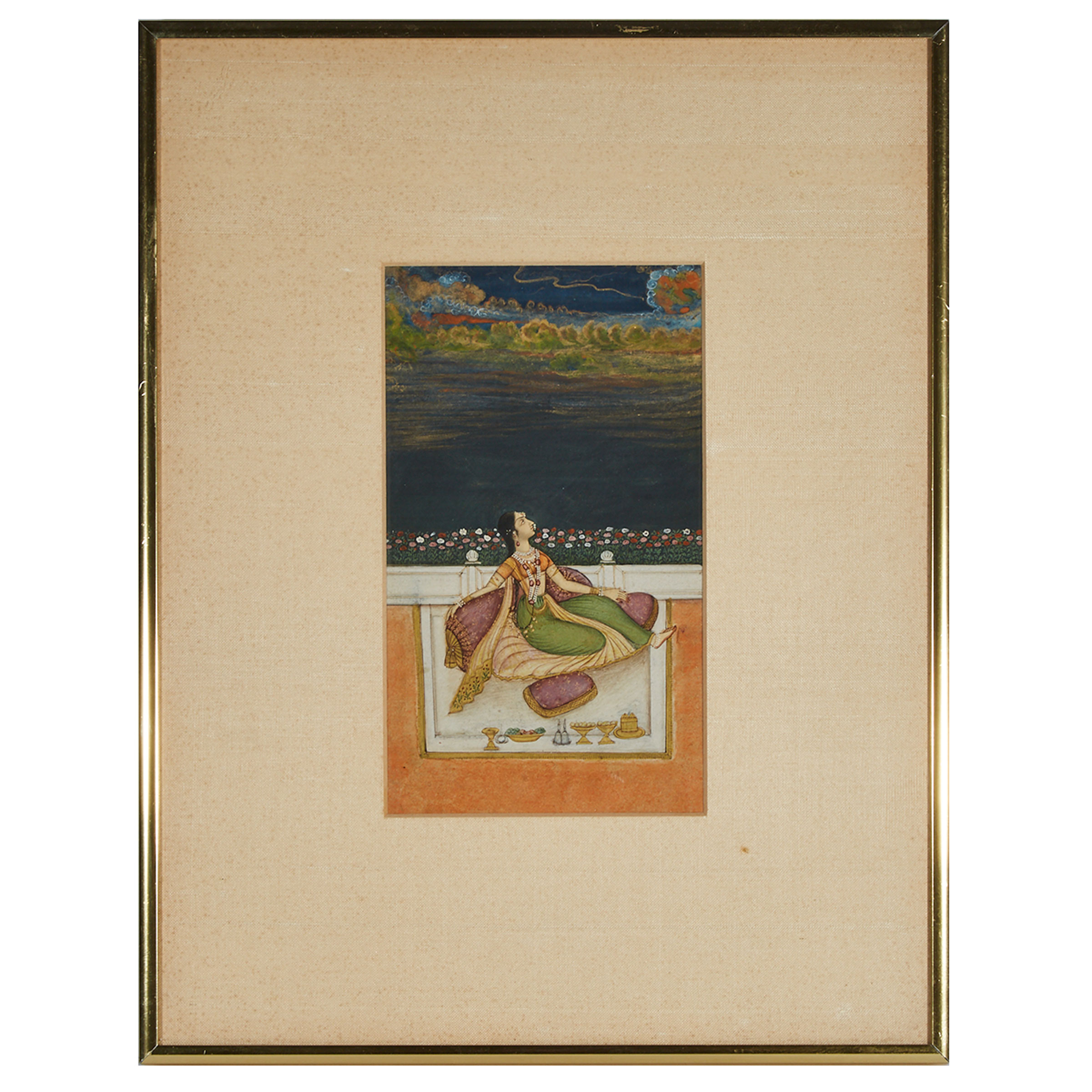 A Miniature Painting of a Princess, Mughal School, 19th Century