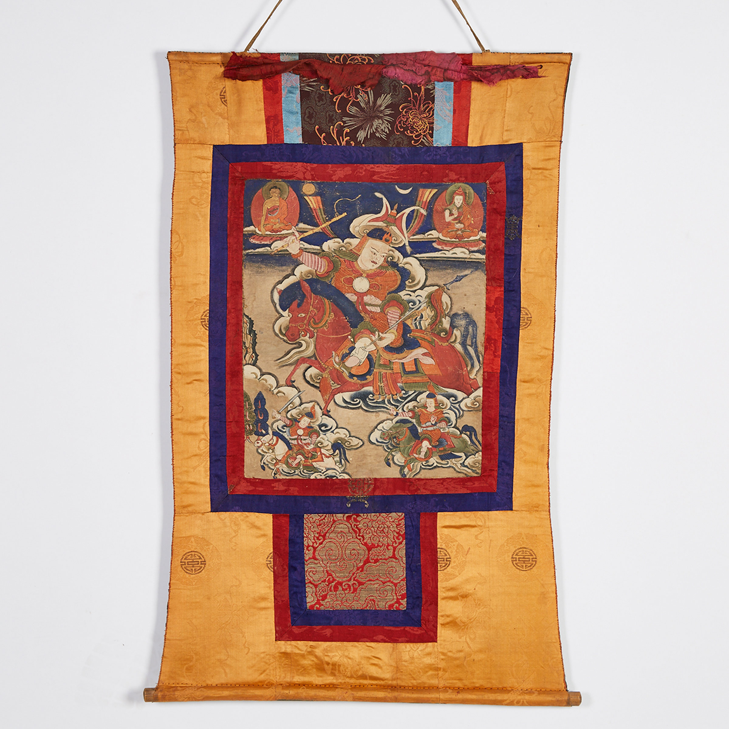 A Thangka of a Warrior Deity, Sino-Tibetan, 19th Century