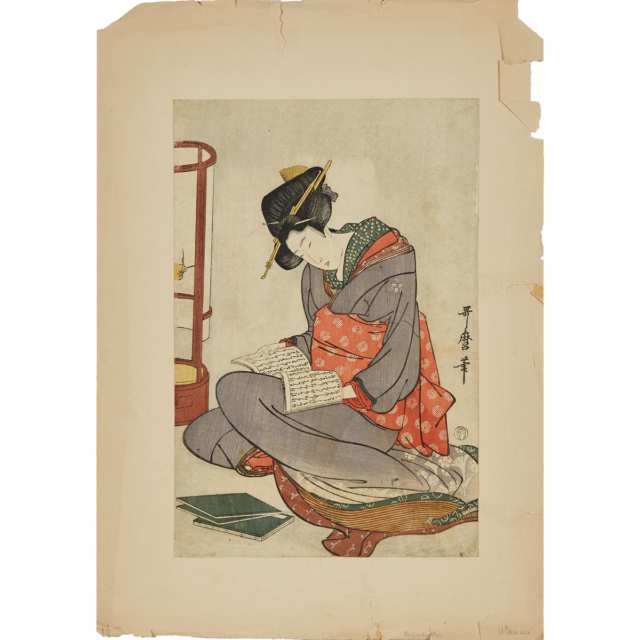 A Group of Four Japanese Woodblock Prints, 19th/20th Century